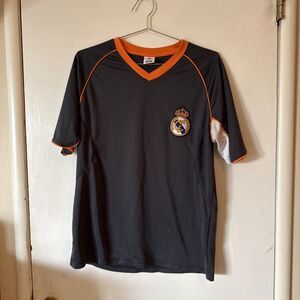 Real Madrid Replica Soccer Futbol Jersey Shirt Gray/Orange | Mens Med